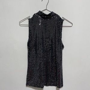 Sleeveless Glittery Blouse